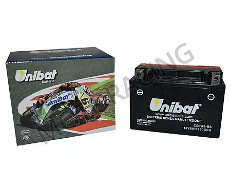 ΜΠΑΤΑΡΙΑ YAMAHA XT 600E 90'-03' / KYMCO AGILITY CITY 200 10'-14' / SYM JOYRIDE 125 01'-08' UNIBAT 12V 8Ah CBTX9-BS ΜΕ ΥΓΡΑ