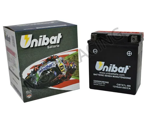 ΜΠΑΤΑΡΙΑ HONDA CB 600F HORNET 98'-06' / KAWASAKI KLX 250S 06'-15' / YAMAHA YBR 250 07'-11' UNIBAT 12V 6Ah CBTX7L-BS ΜΕ ΥΓΡΑ