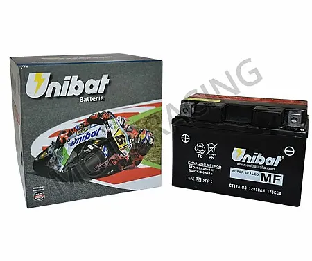 ΜΠΑΤΑΡΙΑ SUZUKI GSXR 1000 05'-11' / SFV 650 09'-12' / GSF 1250 ABS BANDIT 07'-12' UNIBAT 12V 10Ah CT12A-BS ΜΕ ΥΓΡΑ