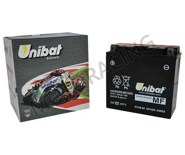 ΜΠΑΤΑΡΙΑ YAMAHA FJR 1300 01'-11' / MT-01 05'-11' / XJR 1300 99'-06' UNIBAT 12V 12Ah CT14B-BS ΜΕ ΥΓΡΑ