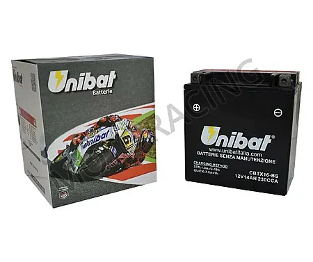 ΜΠΑΤΑΡΙΑ ΜΟΤΟΣΥΚΛΕΤΑΣ KAWASAKI VN CLASSIC 1500 98'-00' / VN CLASSIC 1600 03' / VN CLASSIC 1700 09' UNIBAT 12V 14Ah CBTX16-BS ΜΕ ΥΓΡΑ