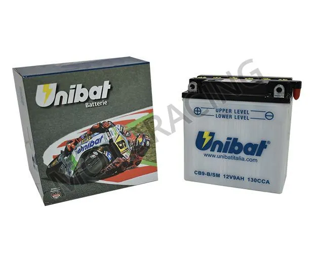 ΜΠΑΤΑΡΙΑ PIAGGIO BEVERLY 125 01'-03' / FLY 125 05'-09' / GILERA RUNNER 50 06'-11' / APRILIA SCARABEO 100 01'-12' UNIBAT CB9-B/SM 12V 9Ah ΜΕ ΥΓΡΑ