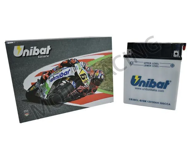 ΜΠΑΤΑΡΙΕΣ UNIBAT 12V 30Ah CB30CL-B / SM ΜΕ ΥΓΡΑ