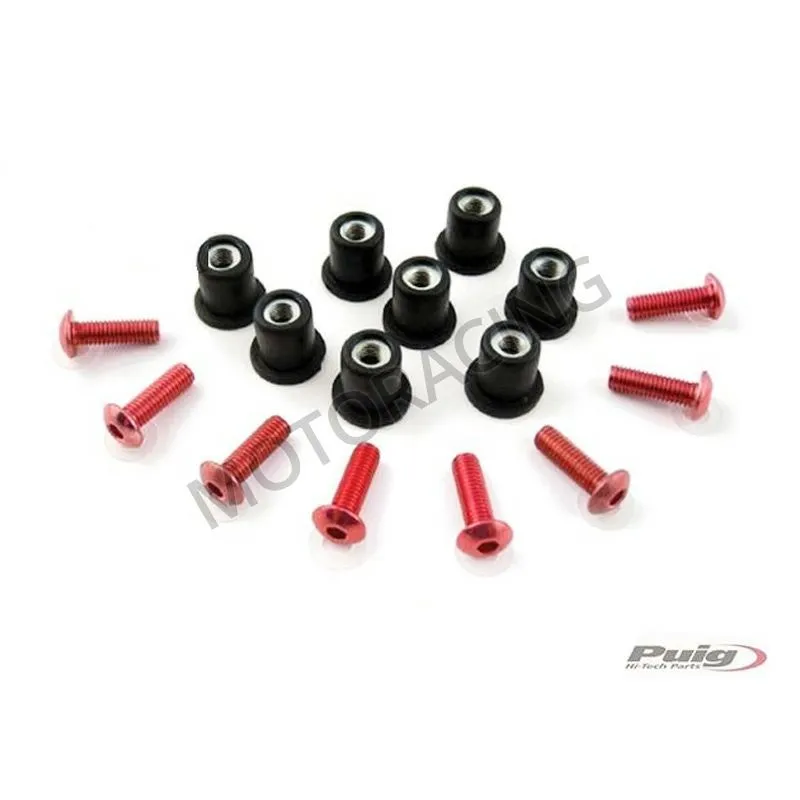 ΒΙΔΕΣ ΠΑΡΜΠΡΙΖ ΚΟΚΚΙΝΕΣ ΑΝΟΔΙΩΜΕΝΕΣ ΜΕ ΑΝΤΙΚΡΑΔΑΣΜΙΚΟ O-RING UNIVERSAL PUIG