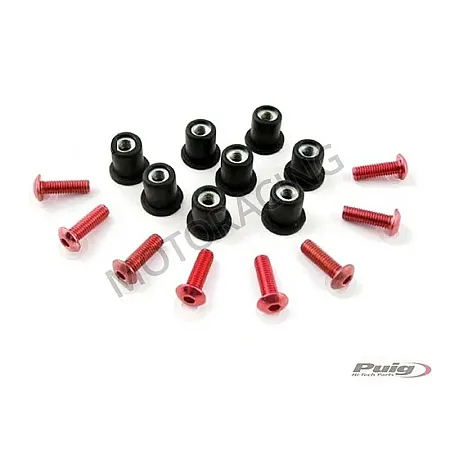 ΒΙΔΕΣ ΠΑΡΜΠΡΙΖ ΚΟΚΚΙΝΕΣ ΑΝΟΔΙΩΜΕΝΕΣ ΜΕ ΑΝΤΙΚΡΑΔΑΣΜΙΚΟ O-RING UNIVERSAL PUIG