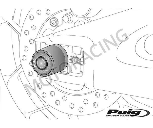 ΜΑΝΙΤΑΡΙΑ ΤΡΟΧΟΥ ΜΗΧΑΝΗΣ YAMAHA YZF R6 06'-15' ΠΙΣΩ ΜΑΥΡΑ RACING PUIG