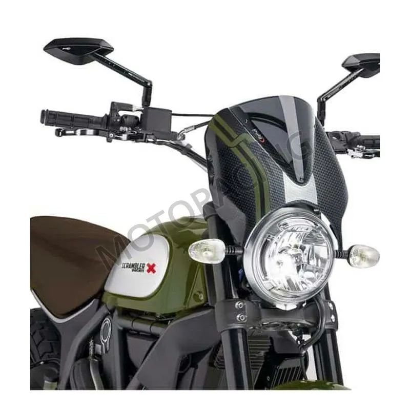 ΖΕΛΑΤΙΝΑ / ΠΑΡΜΠΡΙΖ DUCATI SCRAMBLER 800 15'-17' RETROVISION DARK SMOKE 310X310MM PUIG