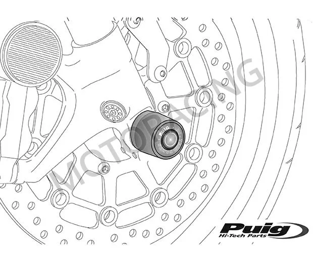 ΜΑΝΙΤΑΡΙΑ ΤΡΟΧΟΥ ΜΗΧΑΝΗΣ DUCATI HYPERMOTARD 1100 07'-09' / MONSTER 696 2008-2010 ΜΠΡΟΣΤΑ ΜΑΥΡΑ PUIG