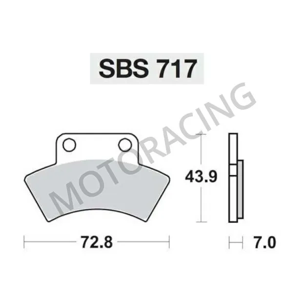 ΤΑΚΑΚΙΑ ΠΙΣΩ ADLY BUGGY 320cc SBS 717ATS  ( ΚΕΡΑΜΙΚΟ ) ( ΧΕΙΡΟΦΡΕΝΟ )