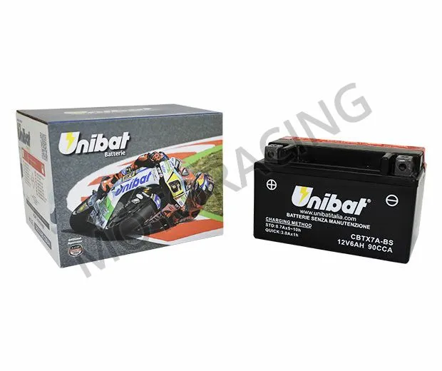 ΜΠΑΤΑΡΙΑ KYMCO AGILITY 125 06'-12' / PEOPLE 125 99'-08' / SYM SYMPHONY 125 09'-16' UNIBAT 12V 6Ah CBTX7A-BS ΜΕ ΥΓΡΑ