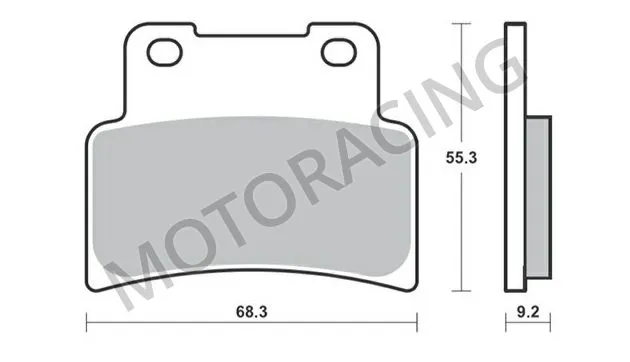 ΤΑΚΑΚΙΑ ΜΠΡΟΣΤΑ APRILIA MANA 850 08'-13' / RS 125 06'-11' / YAMAHA YZF-R 125ie 14'-15' SBS 844HF - ( ΚΕΡΑΜΙΚΟ )