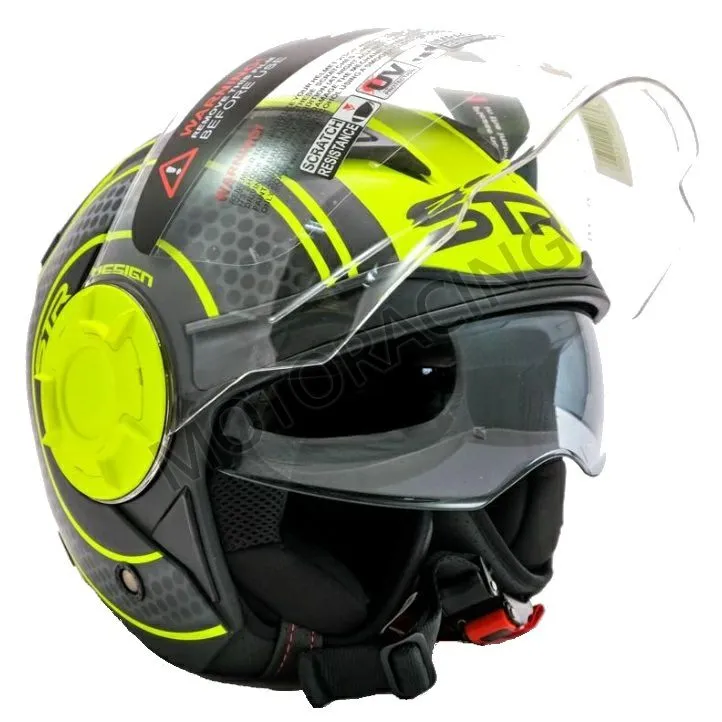 ΚΡΑΝΟΣ ΜΗΧΑΝΗΣ ΑΝΟΙΧΤΟ TRON ΜΑΥΡΟ - FLUO ΚΙΤΡΙΝΟ ΜΑΤ STR ΜΕ ΕΣΩΤΕΡΙΚΗ ΖΕΛΑΤΙΝΑ ΦΙΜΕ