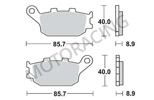 ΤΑΚΑΚΙΑ ΠΙΣΩ SUZUKI DL 650 V-STROM 04'-16' / KAWASAKI Z750  07'-12' / HONDA XLV 700 TRANSALP 08'-13' BRAKING BRK 742
