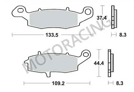 ΤΑΚΑΚΙΑ ΜΠΡΟΣΤΑ KAWASAKI KLE 650 VERSYS 07'-14' / Z750 04'-06' / SUZUKI GSF 650 BANDIT 05'-06' BRAKING BRK 782