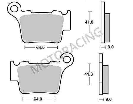 ΤΑΚΑΚΙΑ ΠΙΣΩ KTM EXC 200 04'-15' / SMR 450 05'-14' / SX 250 MOTOCROSS 03'-15' BRAKING BRK 891
