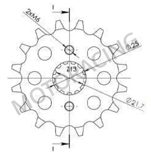 ΓΡΑΝΑΖΙ ΜΠΡΟΣΤΑ SUZUKI GSXR 1000 01'-08' / GSXR 1300 HAYABUSA 02'-07' 17 ΔΟΝΤΙΑ SUPERSPROX