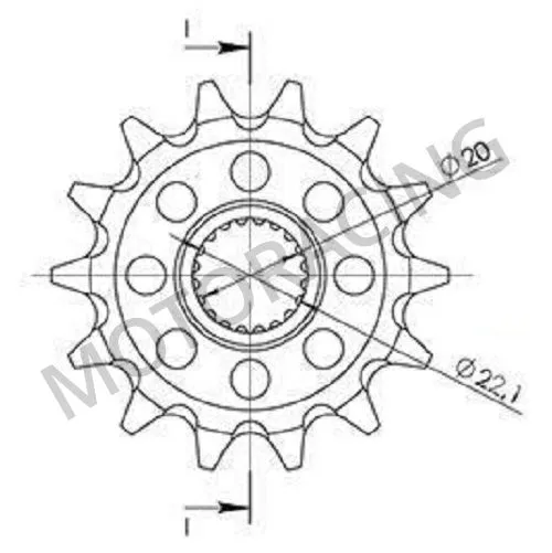 ΓΡΑΝΑΖΙ ΜΠΡΟΣΤΑ YAMAHA YZF 250 05'-12' 13 ΔΟΝΤΙΑ SUPERSPROX