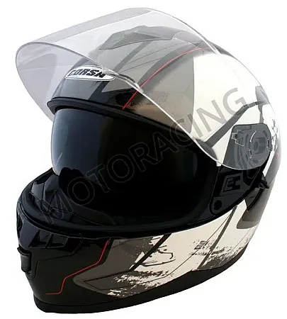 ΚΡΑΝΟΣ ΜΗΧΑΝΗΣ ΚΛΕΙΣΤΟ CORSA ΜΑΥΡΟ - ΑΣΠΡΟ - ΓΚΡΙ FF DVS CN220 ΜΕ ΕΣΩΤΕΡΙΚΗ ΖΕΛΑΤΙΝΑ ΦΙΜΕ