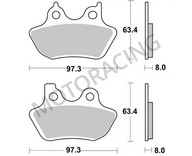 ΤΑΚΑΚΙΑ ΜΠΡΟΣΤΑ HARLEY DAVIDSON SBS 826HS - SINTER ( ΜΕΤΑΛΛΙΚΟ )