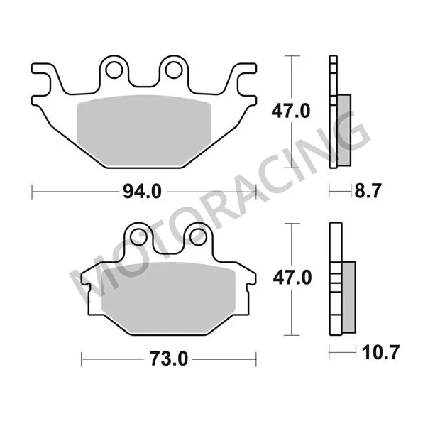 ΤΑΚΑΚΙΑ ΠΙΣΩ SYM VF 185ie E5 / KYMCO MXU 300 06'-11' / MXU 500 05'-13' / YAMAHA YZF-R125 08'-15' SBS 810HF ( KERAMIKO )
