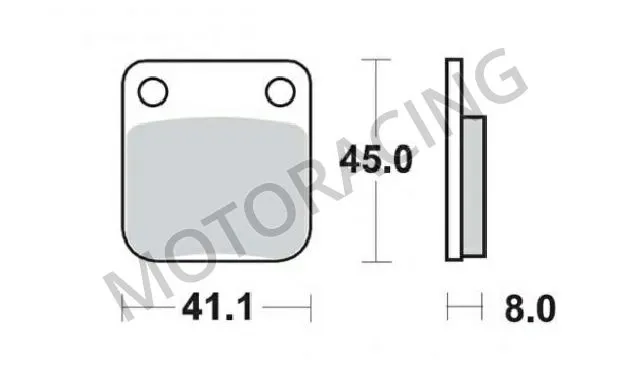ΤΑΚΑΚΙΑ ΠΙΣΩ KAWASAKI KLX 125 D-TRACKER 10'-13' SBS 536HF - ( ΚΕΡΑΜΙΚΟ )