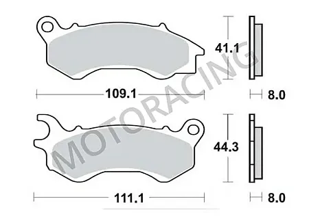 ΤΑΚΑΚΙΑ ΜΠΡΟΣΤΑ HONDA PCX 125ie 10'-14' / PCX 150ie 12'-16' / NSC 110 11'-16' SBS 205HM - ( ΚΕΡΑΜΙΚΟ )
