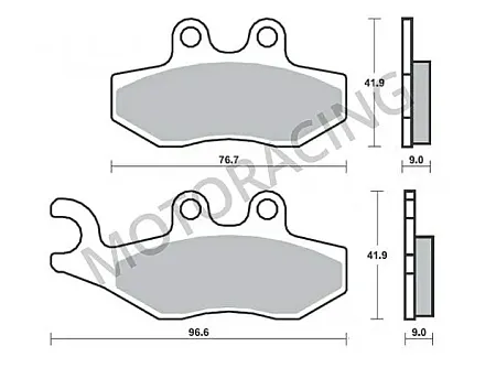ΤΑΚΑΚΙΑ ΠΙΣΩ PIAGGIO BEVERLY 125 04'-11' / GILERA NEXUS 125 07'-11' / MP3 125 11'-12' SBS 177HM - ( ΚΕΡΑΜΙΚΟ )