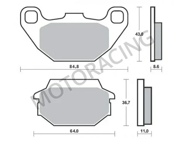 ΤΑΚΑΚΙΑ ΠΙΣΩ SYM JOYRIDE 200 01'-06' / JOYRIDE 150 01'-02' / JOYRIDE 125 01'-04' SBS 154CT - CARBONTECH