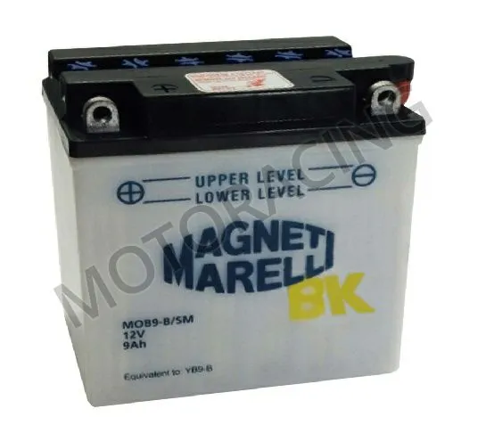 ΜΠΑΤΑΡΙΑ PIAGGIO FLY 125 / LIBERTY 125 05'-09' / GILERA RUNNER 50 06'-11' / APRILIA SCARABEO 100 01'-12' MAGNETI-MARELLI 12V 9Ah MOB9-B ΜΕ ΥΓΡΑ