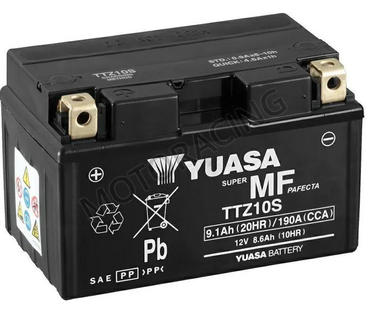 ΜΠΑΤΑΡΙΑ HONDA CB 600F HORNET 09'-13' / CBR 600RR 03'-13' / BMW S 1000RR 09'-16' / YAMAHA MT-07 14'-16' YUASA 12V 9.1Ah TTZ10S ΜΕ ΥΓΡΑ