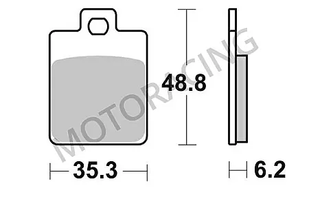 ΤΑΚΑΚΙΑ ΠΙΣΩ SYM SYMPHONY 125 10'-15' / GILERA RUNNER 50 05'-11' / PIAGGIO NRG MC3 DD 50 01'-04' SBS 202HM - ( ΚΕΡΑΜΙΚΟ )