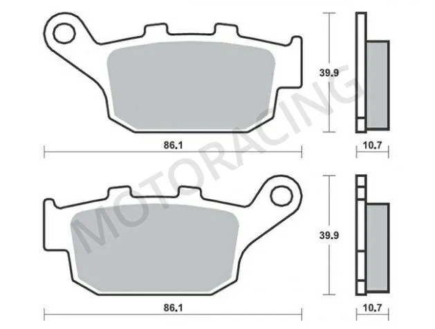 ΤΑΚΑΚΙΑ ΠΙΣΩ HONDA FES 125 03'-07' / FES 150 03'-07' / FES 250 99'-02' SBS 161HM - ( ΚΕΡΑΜΙΚΟ )