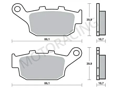 ΤΑΚΑΚΙΑ ΠΙΣΩ HONDA FES 125 03'-07' / FES 150 03'-07' / FES 250 99'-02' SBS 161HF - ( ΚΕΡΑΜΙΚΟ )