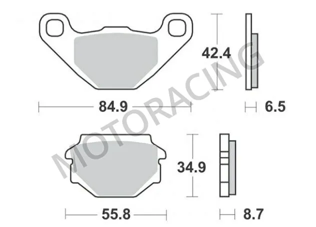 ΤΑΚΑΚΙΑ ΜΠΡΟΣΤΑ KYMCO VISA-R 50 / VISA-R 110 11'-13' SBS 113HF - ( ΚΕΡΑΜΙΚΟ )
