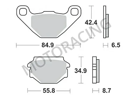 ΤΑΚΑΚΙΑ ΜΠΡΟΣΤΑ KYMCO VISA-R 50 / VISA-R 110 11'-13' SBS 113HF - ( ΚΕΡΑΜΙΚΟ )