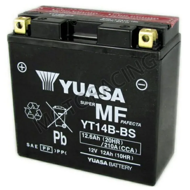 ΜΠΑΤΑΡΙΑ ΜΗΧΑΝΗΣ YAMAHA FJR 1300 01'-11' / MT-01 05'-11' / XJR 1300 99'-06' YUASA 12V 12.6Ah YT14B-BS ΜΕ ΥΓΡΑ