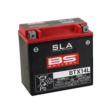 ΜΠΑΤΑΡΙΑ BUELL 1125R, 1125C0R 08'-10' / HARLEY DAVIDSON STREET ROD 750 17' / 1202 ROADSTER 17' BS-BATTERY 12V 12Ah BTX14L-SLA GEL