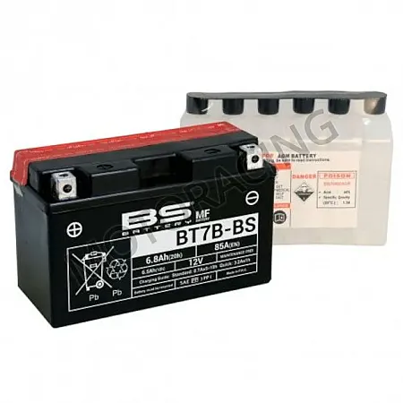 ΜΠΑΤΑΡΙΑ TRIUMPH DAYTONA 675 06'-11' / SUZUKI DRZ 400E, S, SM 00'-12' BS-BATTERY 12V 6.5Ah BT7B-BS ΜΕ ΥΓΡΑ