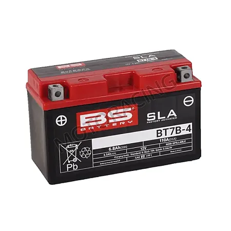 ΜΠΑΤΑΡΙΑ TRIUMPH DAYTONA 675 06'-11' / SUZUKI DRZ 400E, S, SM 00'-12' BS-BATTERY 12V 6.5Ah BT7B-4 SLA GEL