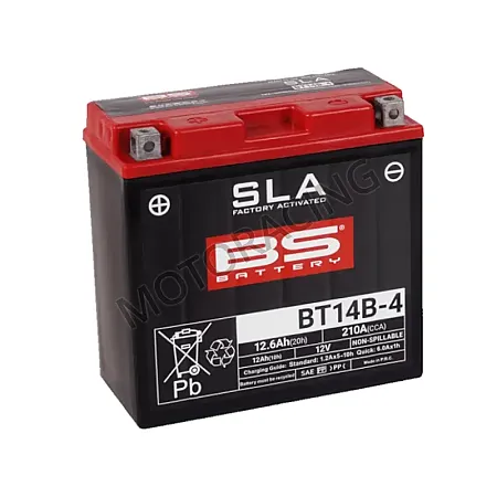ΜΠΑΤΑΡΙΑ YAMAHA FJR 1300 01'-11' / MT-01 05'-11' / XJR 1300 99'-06' BS-BATTERY 12V 12.6Ah BT14B-4 SLA GEL