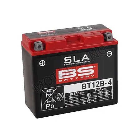ΜΠΑΤΑΡΙΑ YAMAHA TDM 900 02'-13' / TRIUMPH TIGER 1050 07'-12' / DUCATI HYPERMOTARD 1100 07'-11 BS-BATTERY 12V 10Ah BT12B-4 SLA GEL