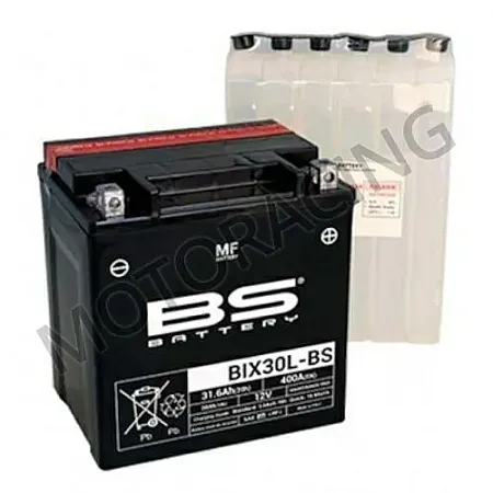 ΜΠΑΤΑΡΙΑ HARLEY DAVIDSON FLS 1690 10'-13' / CVO FLH (TOURING) 1803 07'-13' BS-BATTERY 12V 31.6Ah BIX30L-BS ΜΕ ΥΓΡΑ