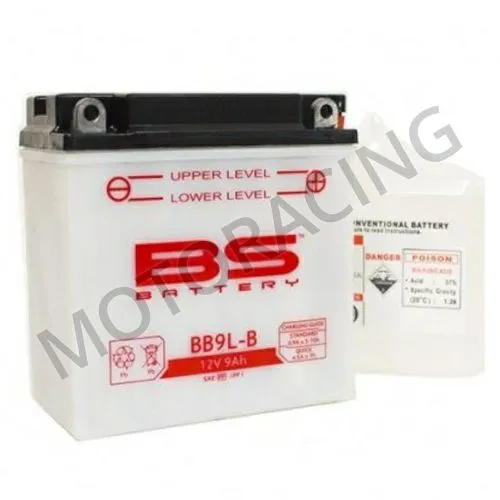 ΜΠΑΤΑΡΙΑ ΜΗΧΑΝΗΣ BS-BATTERY 12V 9Ah BB9L-B ΜΕ ΥΓΡΑ