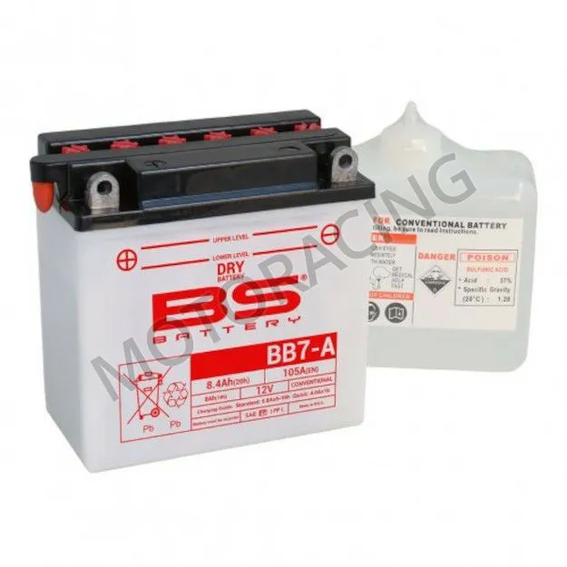 ΜΠΑΤΑΡΙΑ ΜΗΧΑΝΗΣ BS-BATTERY 12V 8.4Ah BB7-Α ΜΕ ΥΓΡΑ