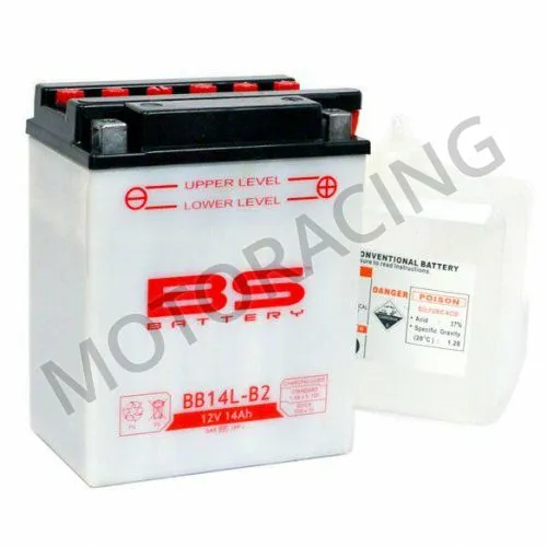 ΜΠΑΤΑΡΙΑ ΜΗΧΑΝΗΣ HONDA CBR1000F HURRICANE 87'-96' / SUZUKI GSX750F KATANA 89'-97' BS-BATTERY 12V 14Ah ΒB14L-B2 ΜΕ ΥΓΡΑ