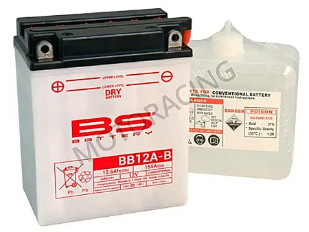ΜΠΑΤΑΡΙΑ ΜΗΧΑΝΗΣ HONDA XLV 400 88'-98' / XLV 600 TRANSALP 91'-01' / VFR 750F 86' BS-BATTERY 12V 12Ah BB12A-B ΜΕ ΥΓΡΑ