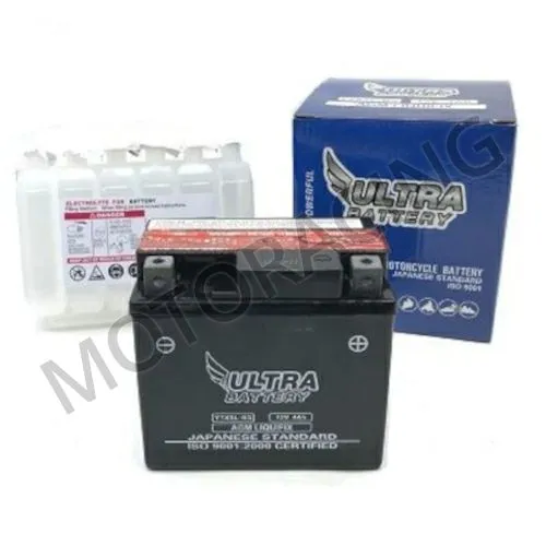 ΜΠΑΤΑΡΙΑ APRILIA SCARABEO 100 00'-03' / HONDA SCV 100 LEAD 03'-08' / KYMCO PEOPLE 50 99'-04' ULTRA 12V 4Ah YTX5L-BS ΜΕ ΥΓΡΑ