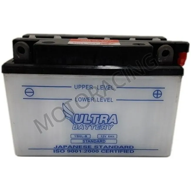 ΜΠΑΤΑΡΙΑ ΜΗΧΑΝΗΣ ULTRA 12V 6Ah YB6L-B ΜΕ ΥΓΡΑ