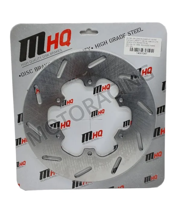 ΔΙΣΚΟΠΛΑΚΑ ΜΠΡΟΣΤΑ GILERA RUNNER 50 SP ST 08'-11' / PIAGGIO LIBERTY 200 06'-11' / VESPA GTS SUPER 300 ie 08'-12' MHQ