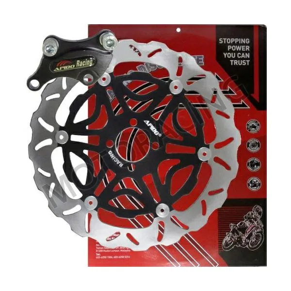 ΔΙΣΚΟΠΛΑΚΑ ΜΠΡΟΣΤΑ MODENAS KRISS II 115 / KAWASAKI KAZE-R 115 00'-15' ΜΕ ΑΝΤΑΠΤΟΡΑ ΜΑΥΡΟ APIDO